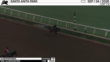 Clubhouse Bride Worked 4 Furlongs in 50.00 at Santa Anita Park on September 24th, 2026
