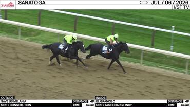 Save Us Melania (Outside) and El Grande O Worked 4 Furlongs in 49.49 at Saratoga on July 6th, 2026