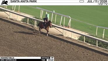 Heavenly Belle Worked 5 Furlongs in 1:01.40 at Santa Anita Park on July 11th, 2026