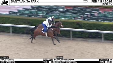 Fraud to Dare (Outside) and Holdthatrainbow Worked 3 Furlongs at Santa Anita Park on February 11th, 2026