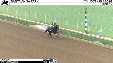 Calm Sea Worked 5 Furlongs in 1:01.60 at Santa Anita Park on October 10th, 2026