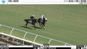 Sinsel (Outside) and Atitlan Worked 6 Furlongs in 1:13.40 at Del Mar on August 6th, 2026