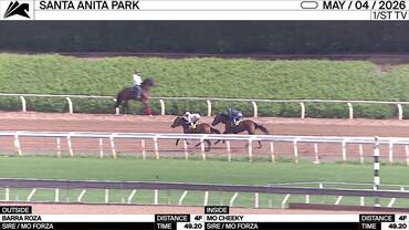 Barra Roza (Outside) and Mo Cheeky Worked 4 Furlongs in 49.20 at Santa Anita Park on May 4th, 2026