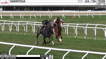Make a Prediction (Outside) Worked 4 Furlongs in 50.55 at Saratoga on July 24th, 2026