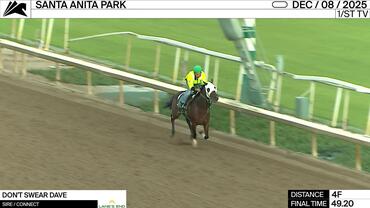 Don't Swear Dave Worked 4 Furlongs in 49.20 at Santa Anita Park on December 8th, 2025