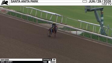 San Saba Worked 5 Furlongs in 59.60 at Santa Anita Park on June 29th, 2026
