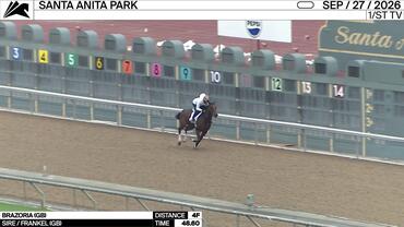 Brazoria Worked 4 Furlongs in 48.60 at Santa Anita Park on September 27th, 2026