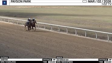 Arbiter (Outside) and Go Grace Go Worked 5 Furlongs at Payson Park on March 2nd, 2026
