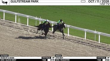 Rose by a Nose (Outside) and Vito Boy Worked 4 Furlongs at Gulfstream Park on October 11th, 2026