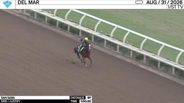 San Saba Worked 5 Furlongs in 1:00.20 at Del Mar on August 31st, 2026