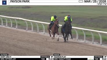 Don't Jinx It (Outside) and Squeeze Play Worked 4 Furlongs in 51.40 at Payson Park on March 25th, 2026