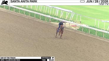 Day At the Track Worked 4 Furlongs in 50.40 at Santa Anita Park on June 28th, 2026