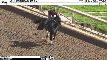 Lure Him In Worked 4 Furlongs in 48.88 at Gulfstream Park on June 8th, 2026
