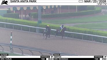 Himika (Outside) and Newton Worked 4 Furlongs at Santa Anita Park on March 23rd, 2026
