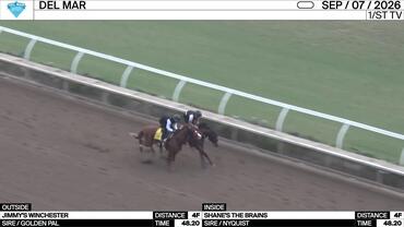 Jimmy's Winchester (Outside) and Shane's the Brains Worked 4 Furlongs in 48.20 at Del Mar on September 7th, 2026