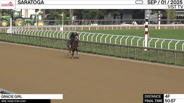 Gracie Girl Worked 4 Furlongs in 50.57 at Saratoga on September 1st, 2025