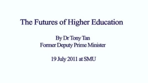 Thumbnail for entry Futures of Higher Education (Part 2)