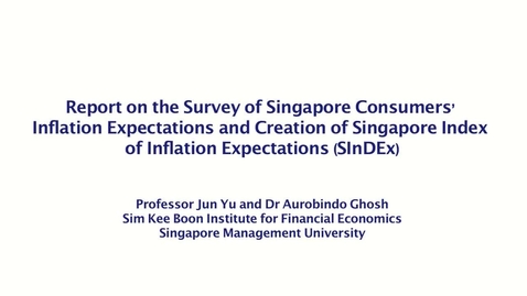 Thumbnail for Master Card Singapore Index of Inflation Expectations (SInDEx) (Part 2)