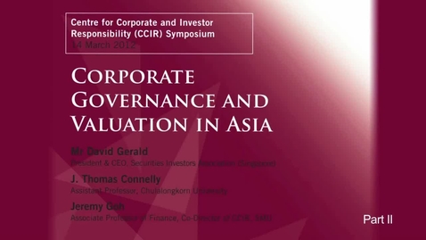 Thumbnail for entry Corporate Governance and Valuation in Asia (Part 2)