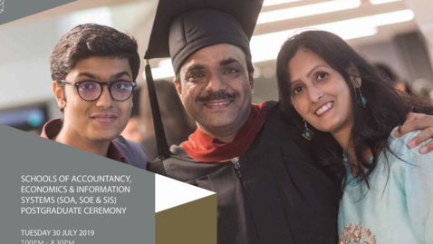 Thumbnail for entry Schools of Accountancy, Economics and Information Systems Postgraduate Ceremony 2019