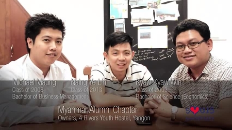 Thumbnail for entry Alumni Michael Maung, Naing Ye Lin, Kyaw Kyaw Win (Class of 2008, 2009, 2013)