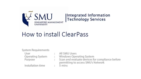 Thumbnail for ClearPass for Windows