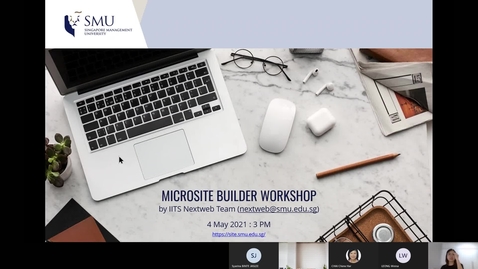 Thumbnail for entry Microsite Builder Workshop (4 May 2021)