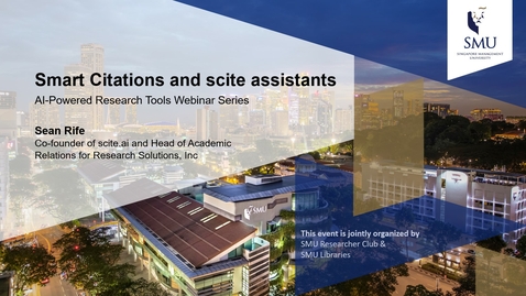 Thumbnail for AI-Powered Research Tool Webinar Series: scite.ai