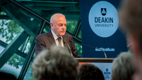 Thumbnail for entry 2018 Deakin Law Oration with Professor Mervyn King SC