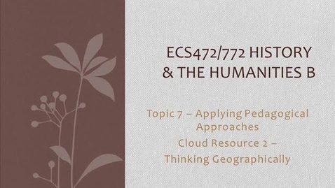 Thumbnail for entry Cloud Resource 2 - Thinking Geographically