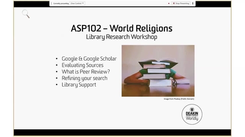 Thumbnail for entry ASP102 library workshop - Clipped by Marion Churkovich