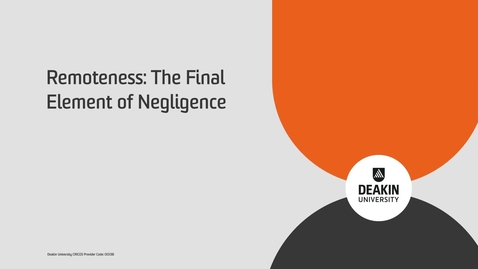 Thumbnail for entry MLL213-7.5-Remoteness: The Final Element of Negligence