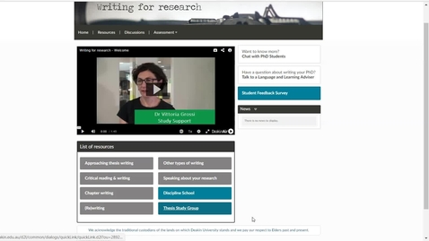 Thumbnail for entry Writing for Research - How to access Thesis Study Group