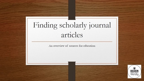 Thumbnail for entry Finding_scholarly_journal_articles_masterseducationnarration
