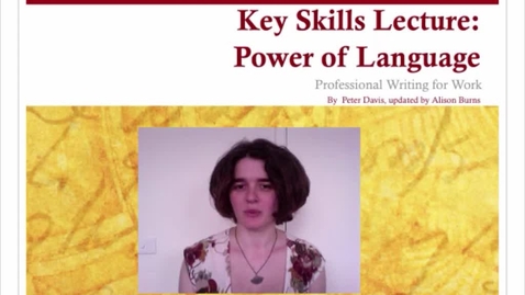 Thumbnail for entry Lecture 1 Power of Language