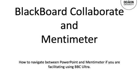 Thumbnail for entry Navigate between Mentimeter and PowerPoint using BBC