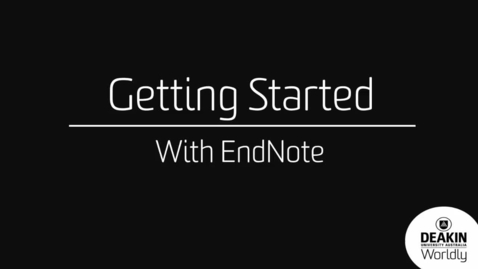Thumbnail for entry EndNote X7: Part 1 Getting Started with EndNote