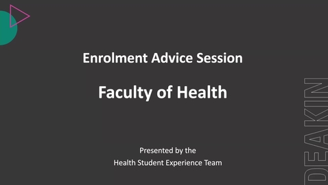 Thumbnail for entry Health Enrolment Information Session - 23 November 2021