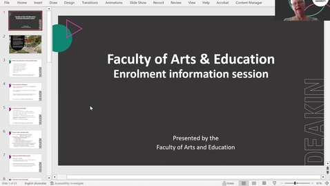 Thumbnail for entry Undergraduate Education courses Enrolment Information Session