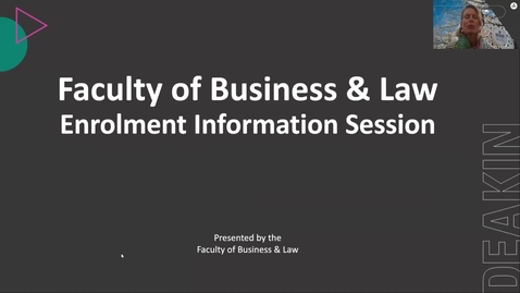 Thumbnail for entry Business and Law UG (Session 1) - Enrolment Session