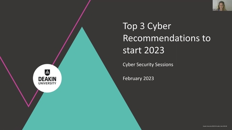 Thumbnail for entry Top 3 Cyber Recommendations to start 2023 