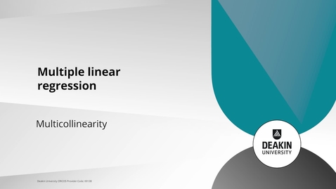 Thumbnail for entry Multiple Linear Regression - Video 4 - Multicollinearity