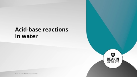 Thumbnail for entry SLE133 - Acid-base reactions in water