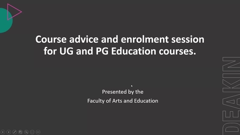 Thumbnail for entry Education UG and PG enrolment information session held 18 February