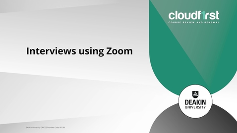 Thumbnail for entry CF103-Interviews using Zoom