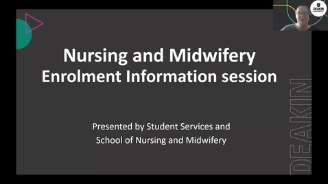 Thumbnail for entry UG Nursing Enrolment Information Session held Monday 16 January 2023