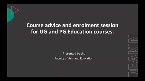 Thumbnail for entry Arts Undergraduate and Postgraduate enrolment information session held 15 February