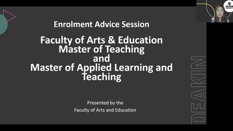 Thumbnail for entry Postgraduate Teaching Courses Enrolment Information Session