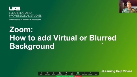 Thumbnail for entry Zoom: How to add Virtual or Blurred Background