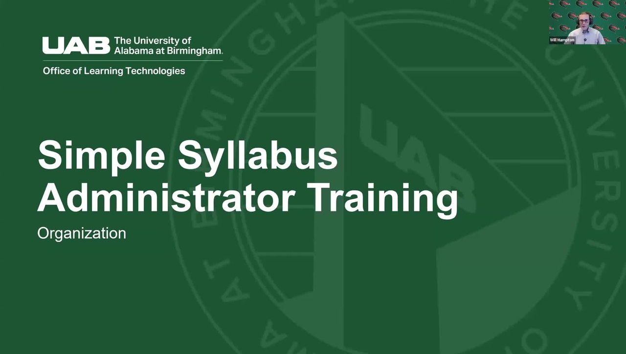 Simple Syllabus Orientation for Administrators 